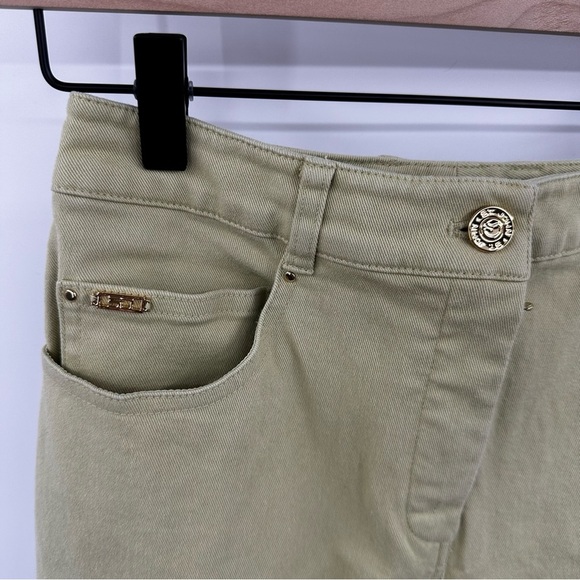 St John Sport By Marie Gray Womens Bootcut Denim Vintage Jeans Green 2 High Rise - Picture 4 of 10